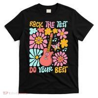 Vintage Rock The Test Funny Test Day For Teachers T-Shirt thumb 0