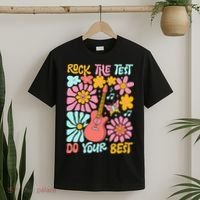 Vintage Rock The Test Funny Test Day For Teachers T-Shirt thumb 2