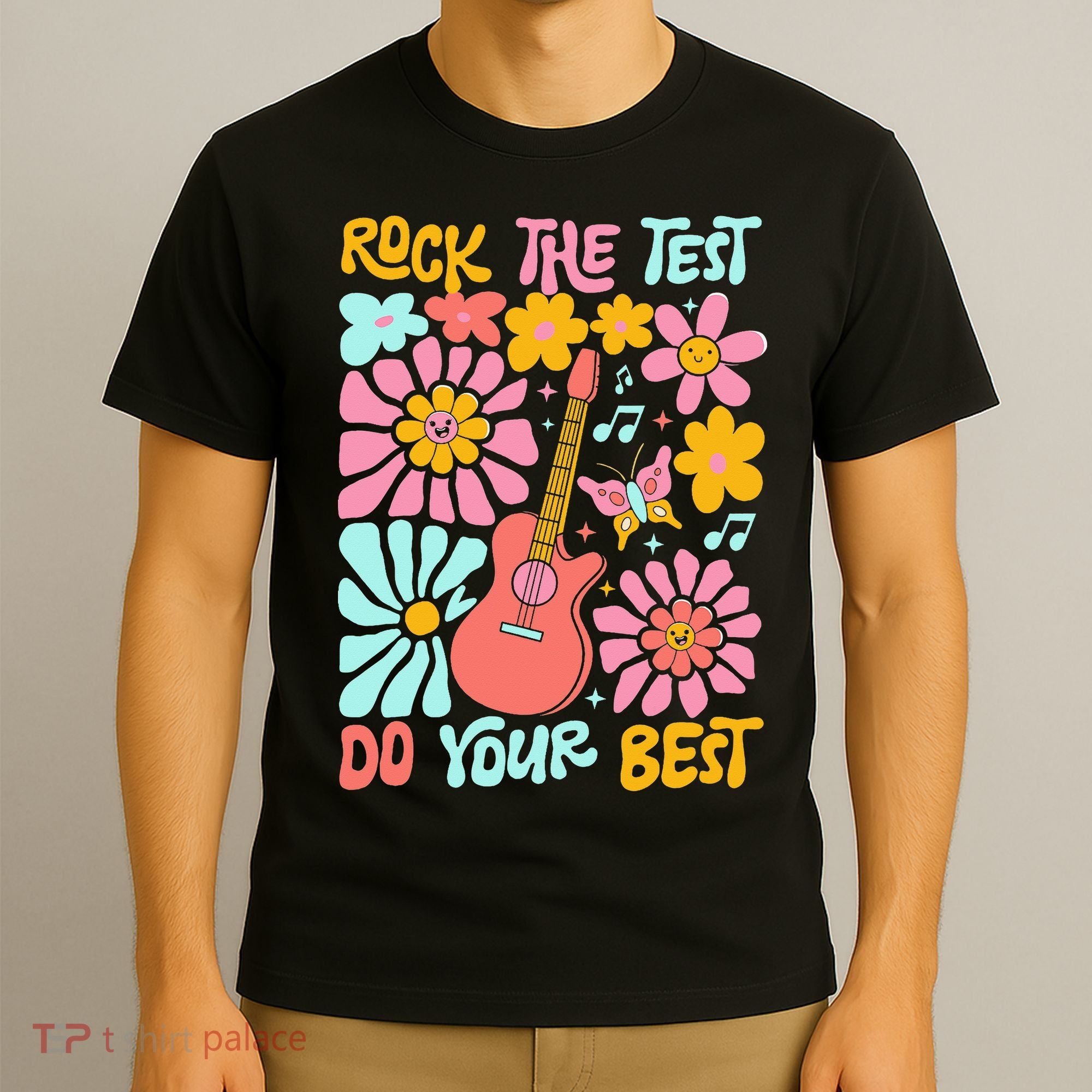 Vintage Rock The Test Funny Test Day For Teachers T-Shirt