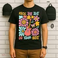 Vintage Rock The Test Funny Test Day For Teachers T-Shirt thumb 6