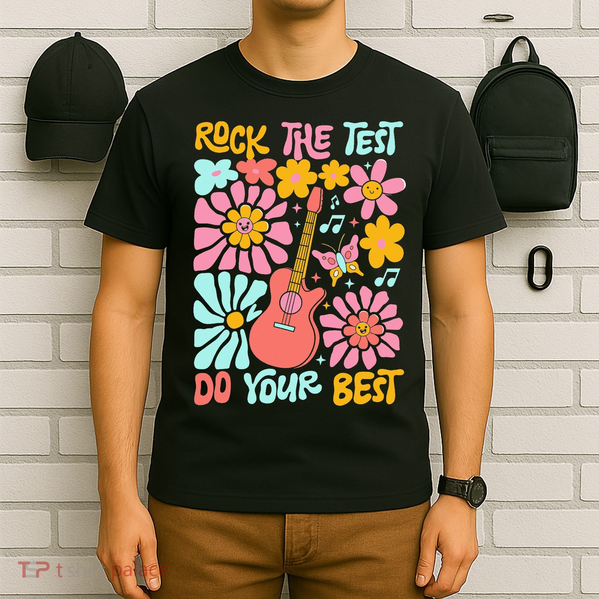 Vintage Rock The Test Funny Test Day For Teachers T-Shirt