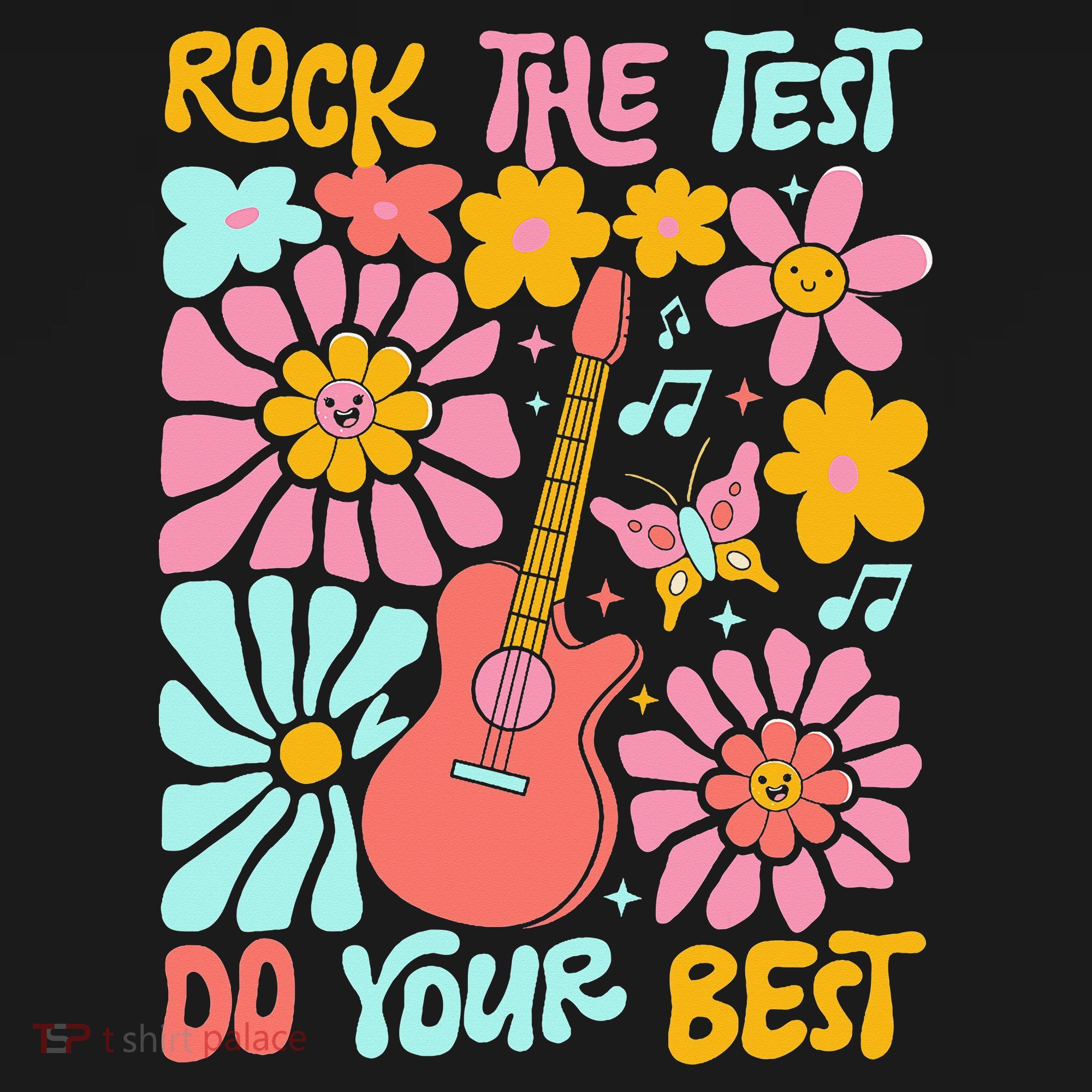 Vintage Rock The Test Funny Test Day For Teachers T-Shirt