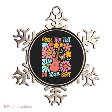 Vintage Rock The Test Funny Test Day For Teachers Ornament