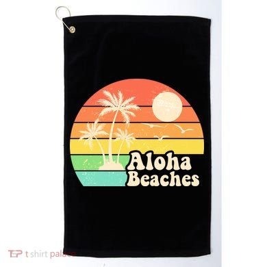 Vintage Retro Tropical Aloha Beahes Golf Towel