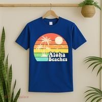 Vintage Retro Tropical Aloha Beahes T-Shirt thumb 2