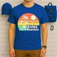 Vintage Retro Tropical Aloha Beahes T-Shirt thumb 6