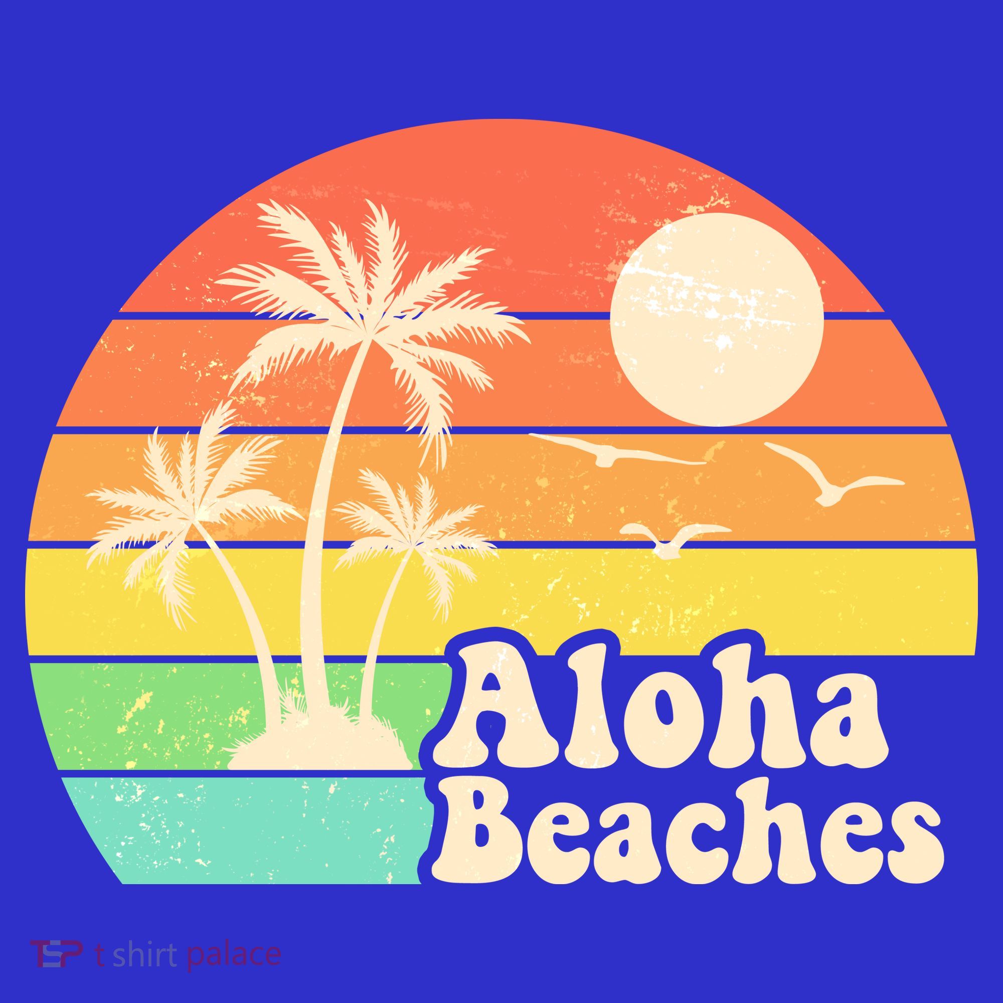 Vintage Retro Tropical Aloha Beahes T-Shirt