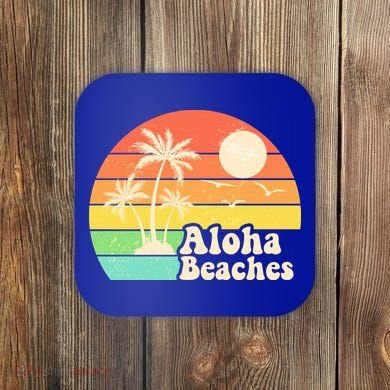 Vintage Retro Tropical Aloha Beahes Coaster