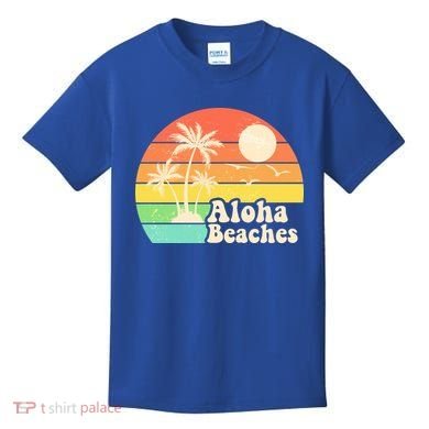 Vintage Retro Tropical Aloha Beahes Kids T-Shirt