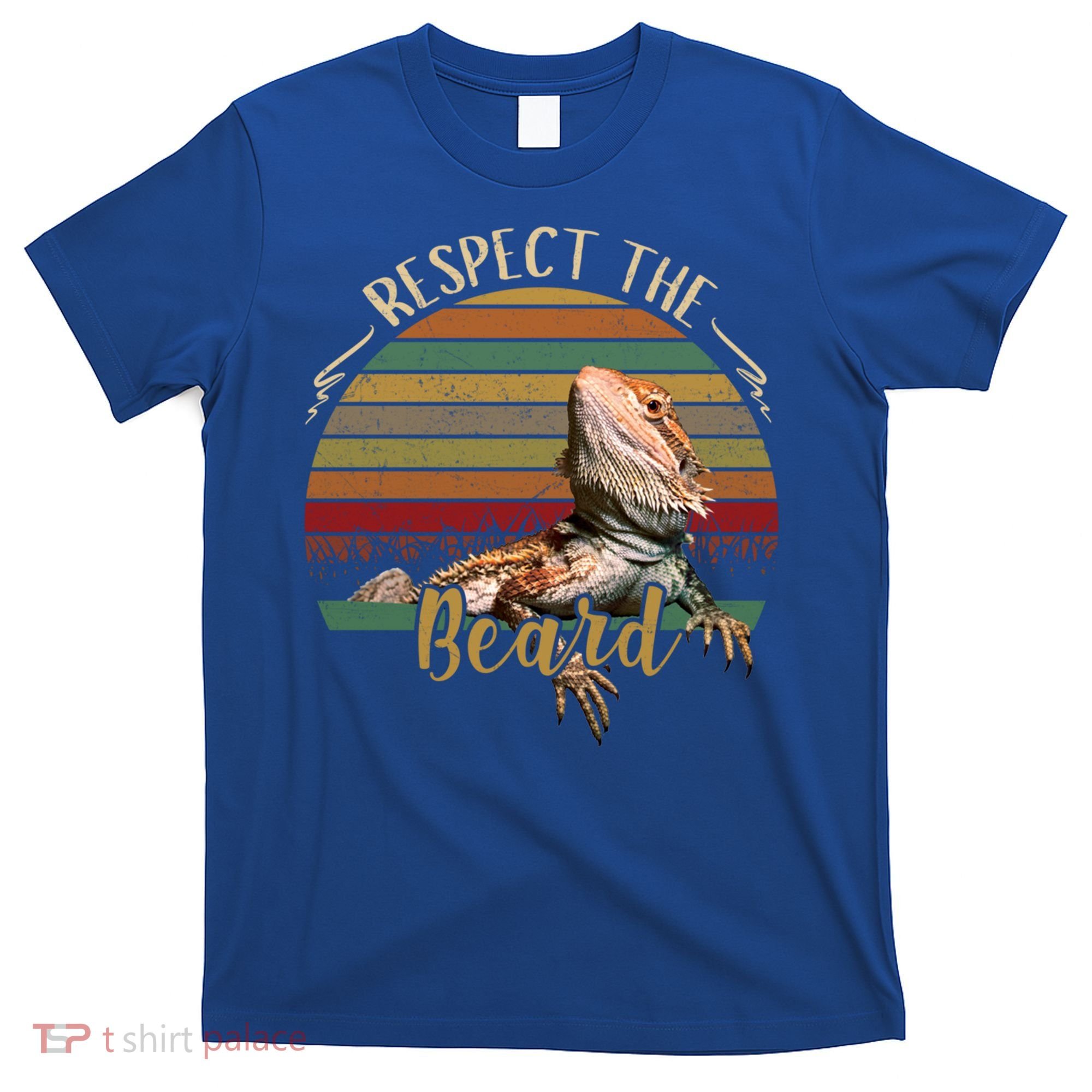 Vintage Respect The Beard Funny Bearded Dragon Lizard Gift T-Shirt