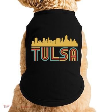 Vintage Retro Tulsa Oklahoma Skyline Doggie Tank