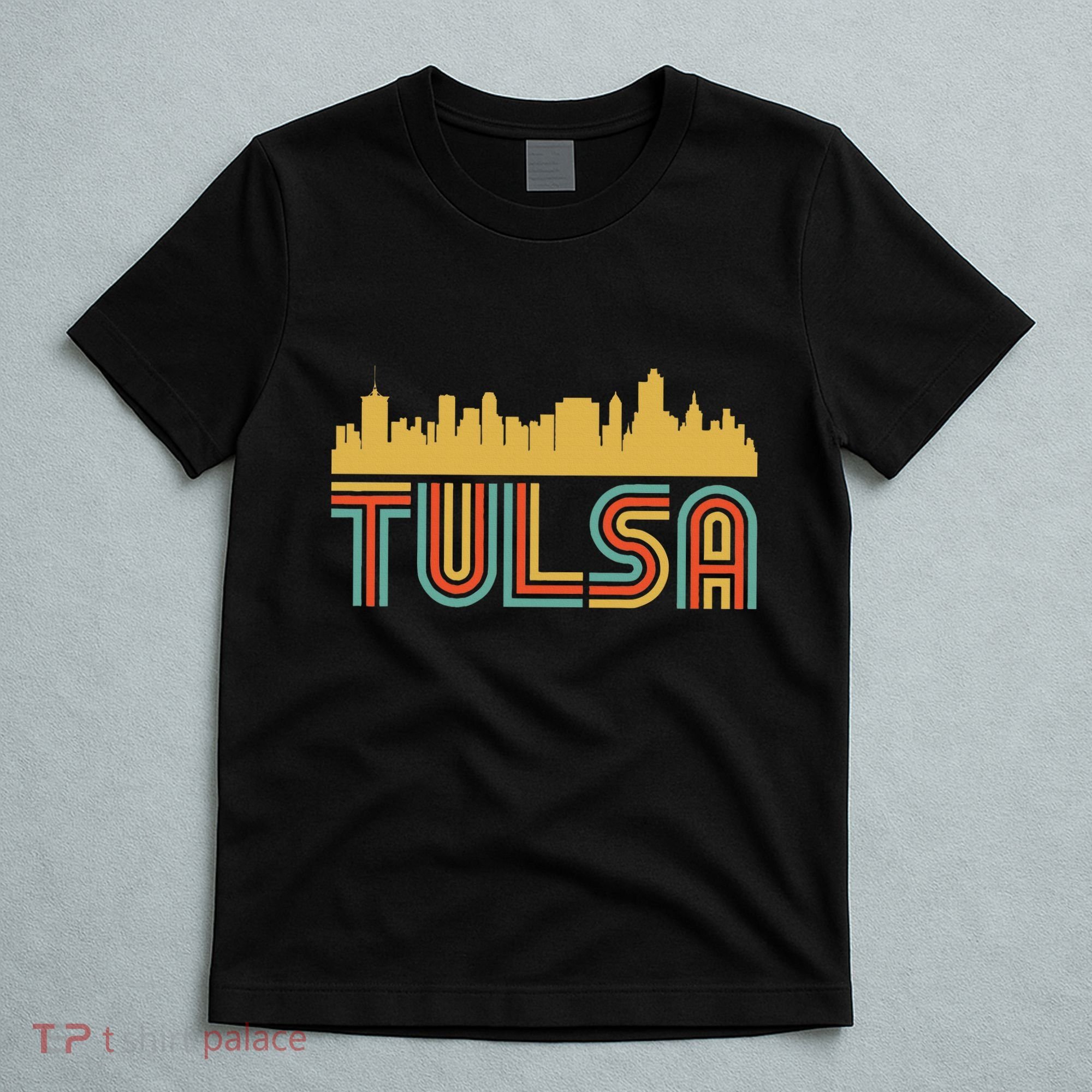 Vintage Retro Tulsa Oklahoma Skyline T-Shirt