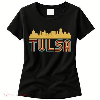 Vintage Retro Tulsa Oklahoma Skyline Women's T-Shirt