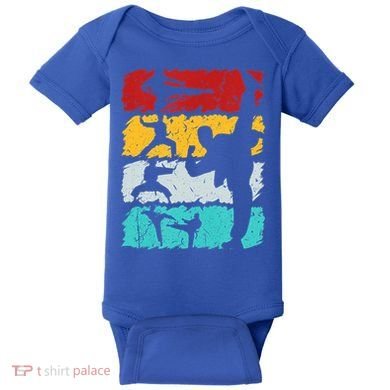 Vintage Retro Taekwondo Karate Gift Baby Bodysuit