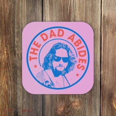 Vintage Retro The Dad Abides Coaster