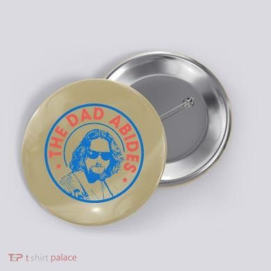Vintage Retro The Dad Abides Button