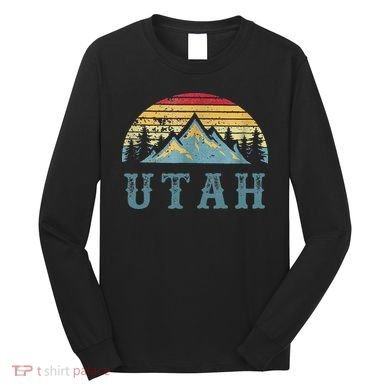Vintage Retro UT Utah U.S. Mountain State tee Long Sleeve Shirt