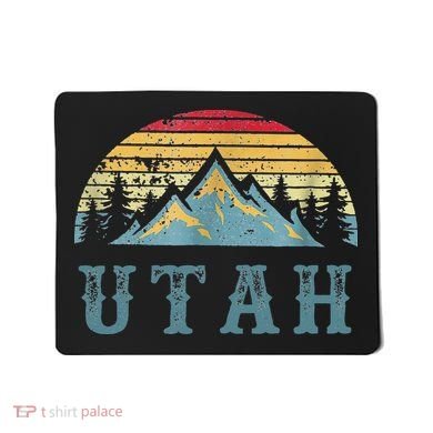 Vintage Retro UT Utah U.S. Mountain State tee Mousepad