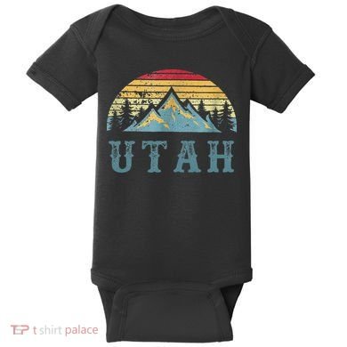 Vintage Retro UT Utah U.S. Mountain State tee Baby Bodysuit