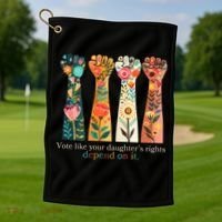 Voting Rights Vote Like Your DaughterS Rights Depend On It Golf Towel thumb 1
