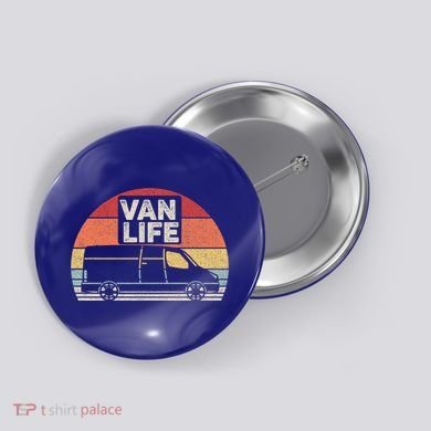 Vintage Retro Vanlife Camper Van Life Meaningful Gift Button