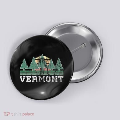 Vermont Retro Vintage Button