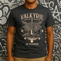 Vintage Retro Valkyrie Climb Them0untain In Training T-Shirt thumb 3