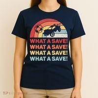 Vintage Retro What A Save Rocket Soccer Car League T-Shirt thumb 4