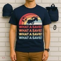 Vintage Retro What A Save Rocket Soccer Car League T-Shirt thumb 6