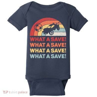 Vintage Retro What A Save Rocket Soccer Car League Baby Bodysuit