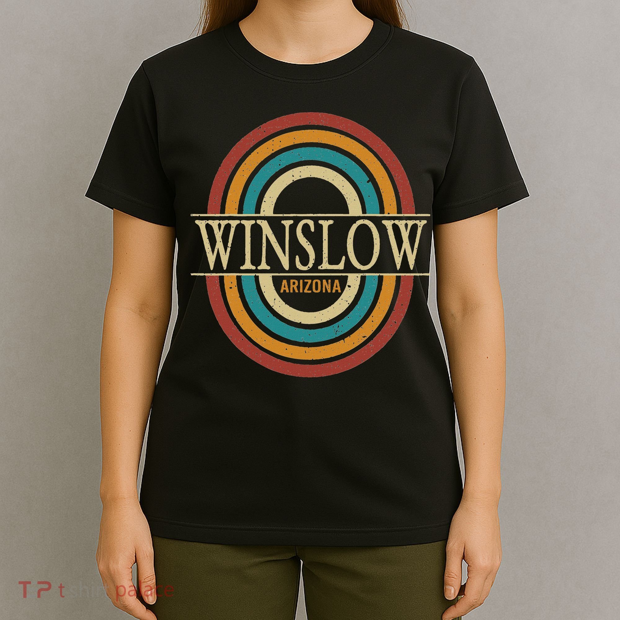 Vintage Retro Winslow Arizona Az Women Souvenirs T-Shirt