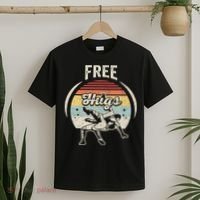 Vintage Retro Wrestling Funny Free Hugs Wrestling  T-Shirt thumb 2