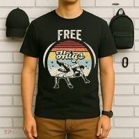 Vintage Retro Wrestling Funny Free Hugs Wrestling  T-Shirt thumb 6