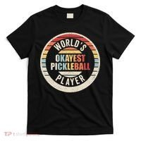 Vintage Retro WorldS Okayest Pickleball Player T-Shirt thumb 0