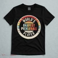 Vintage Retro WorldS Okayest Pickleball Player T-Shirt thumb 5