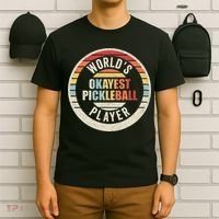 Vintage Retro WorldS Okayest Pickleball Player T-Shirt thumb 6