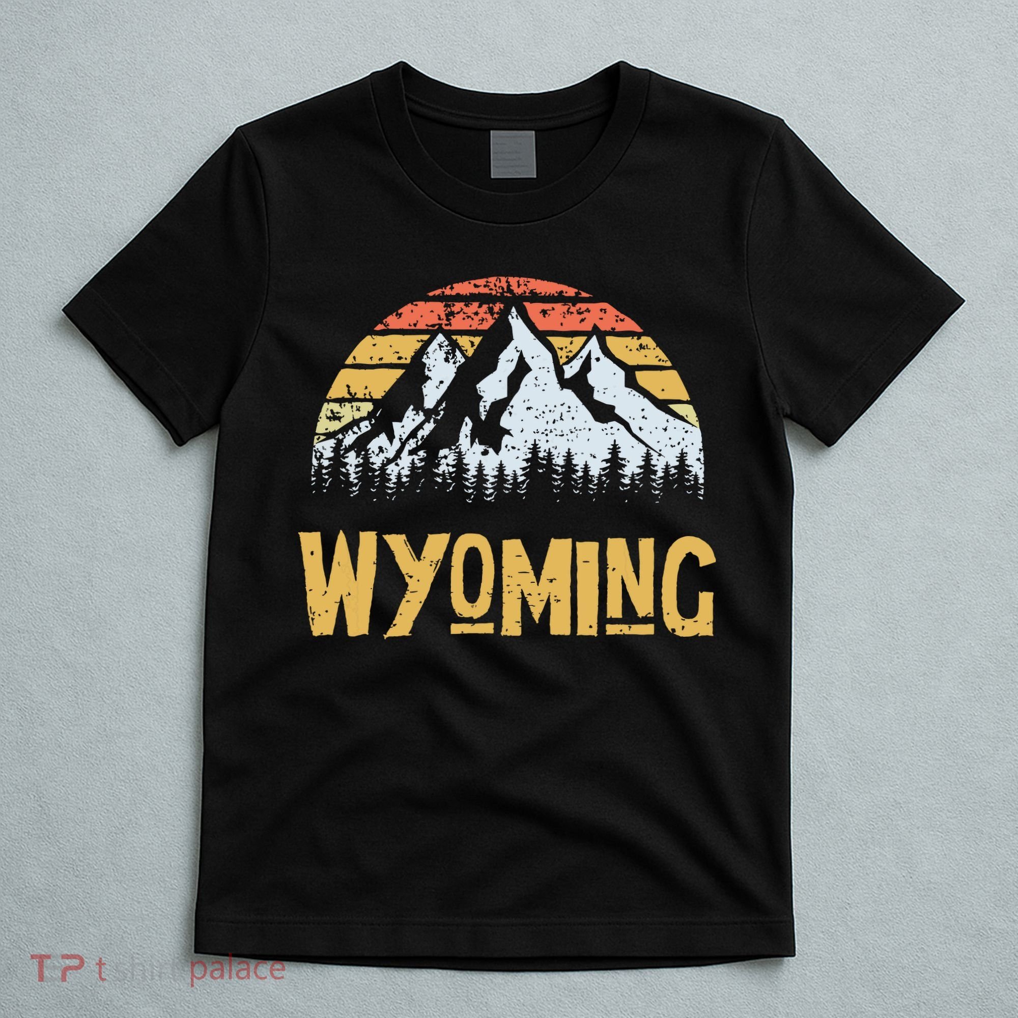 Vintage Retro Wy Wyoming Us Mountain State T-Shirt