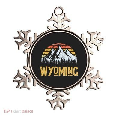 Vintage Retro Wy Wyoming Us Mountain State Ornament