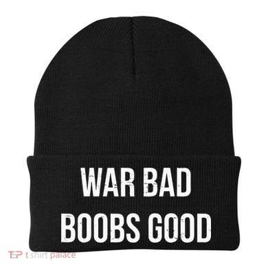 Vintage Retro War Bad Boobs Good Beanie