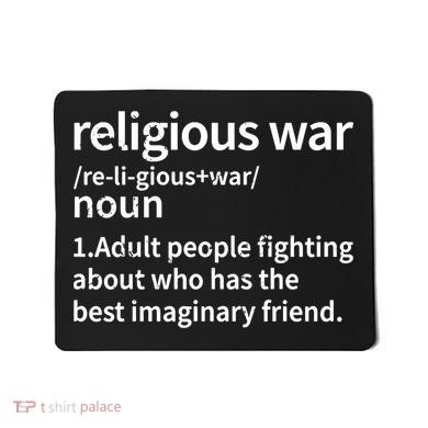 Vintage Religious War Definition Antireligious Activist Mousepad