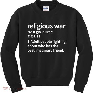 Vintage Religious War Definition Antireligious Activist Kids Sweatshirt