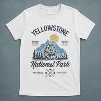 Vintage Retro Yellowstone National Park Hiking T-Shirt thumb 5