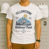 Vintage Retro Yellowstone National Park Hiking T-Shirt thumb 6