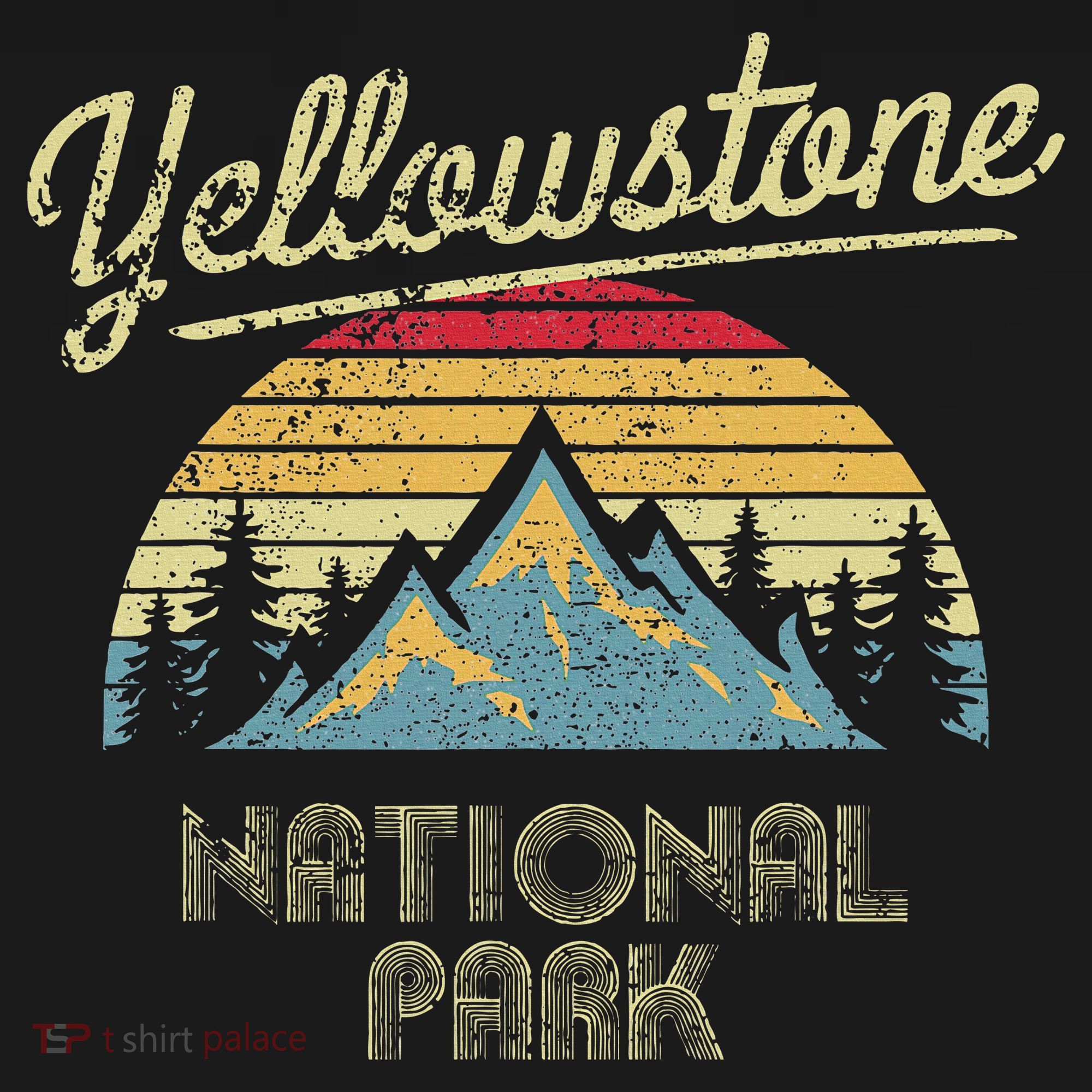 Vintage Retro Yellowstone National Park T-Shirt