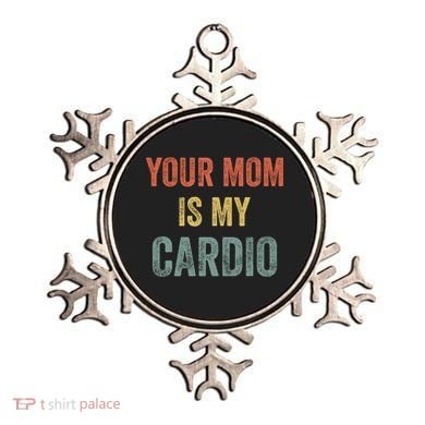 Vintage Retro Your Mom Is My Cardio Funny Gift Ornament