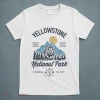 Vintage Retro Yellowstone National Park Hiking T-Shirt thumb 5