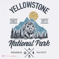 Vintage Retro Yellowstone National Park Hiking T-Shirt thumb 7