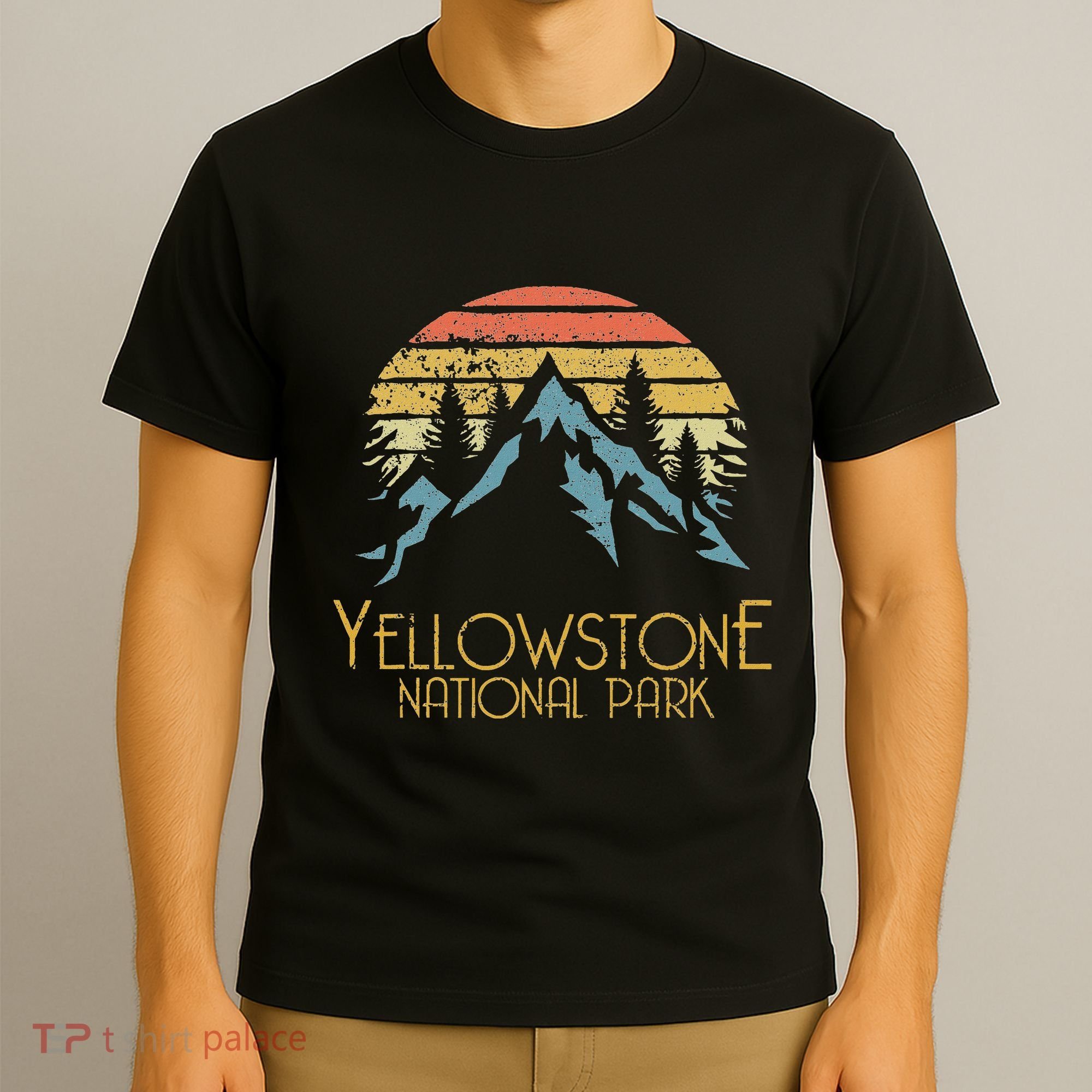 Vintage Retro Yellowstone National Park Wy T-Shirt