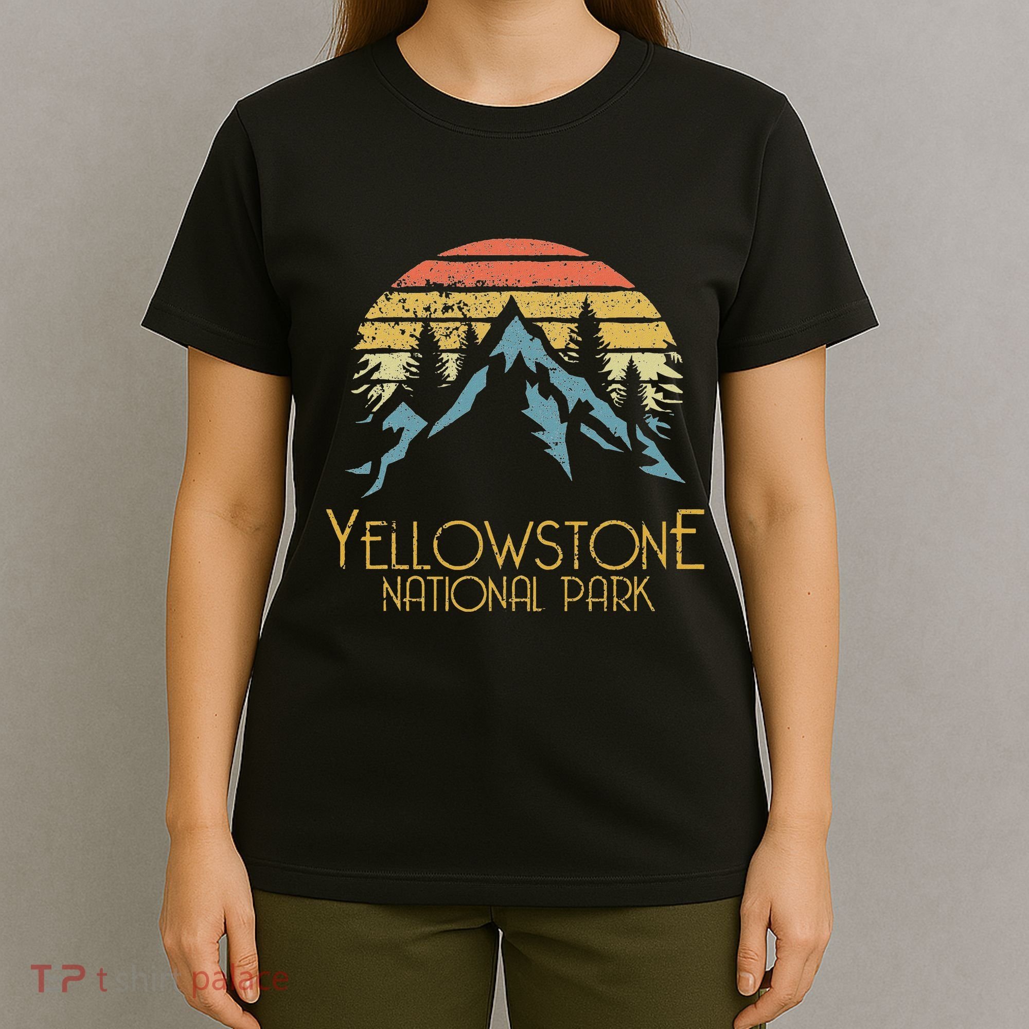 Vintage Retro Yellowstone National Park Wy T-Shirt