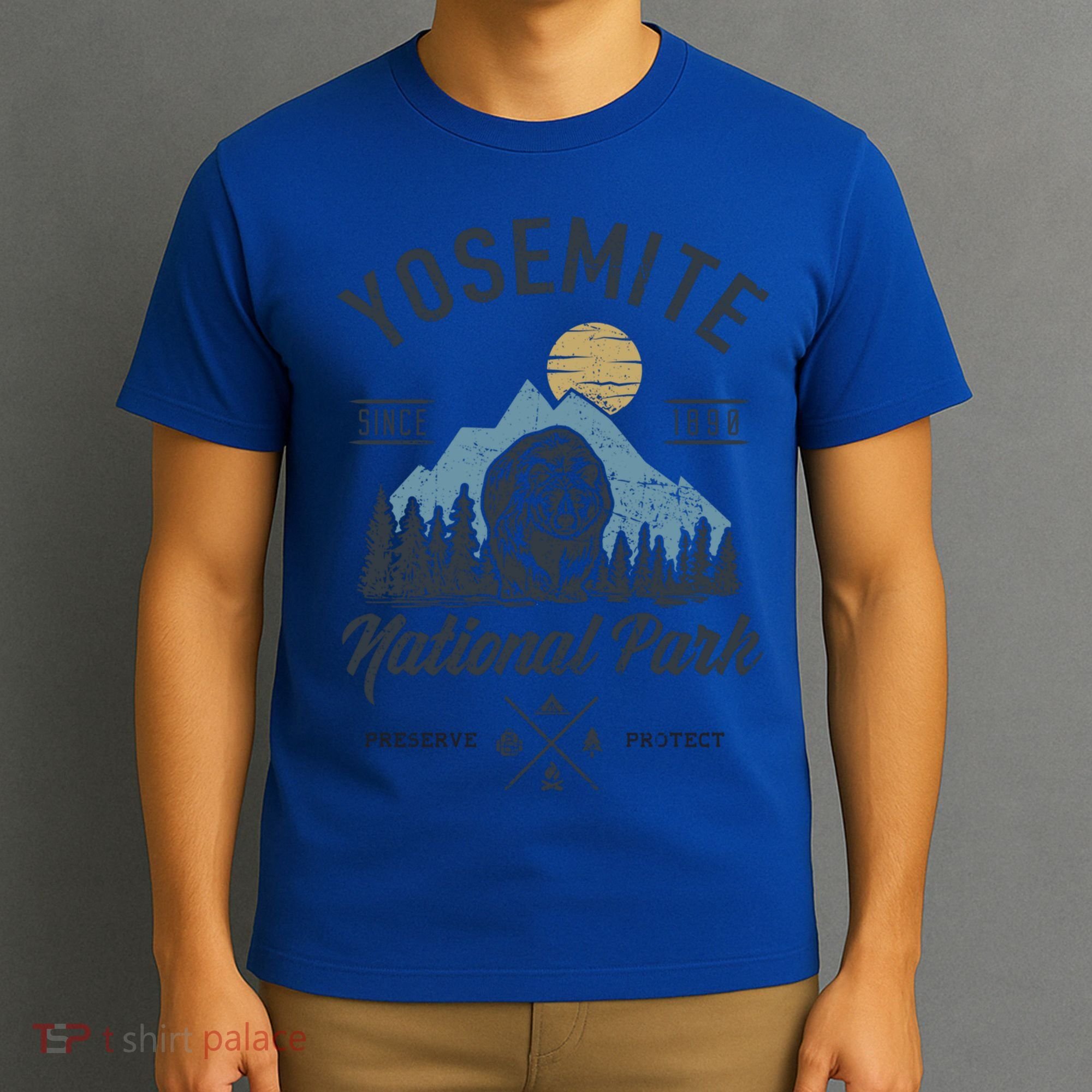 Vintage Retro Yosemite National Park Hiking Gift T-Shirt